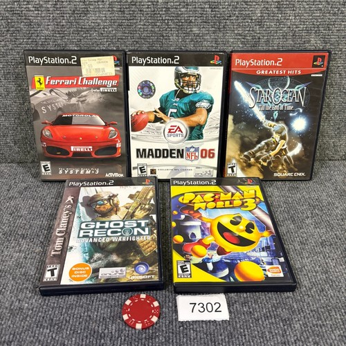 Pac-Man World 3 Star Ocean Ferrari Challenge Ghost 5 Playstation 2 PS2 Spielepaket  - Bild 1 von 17