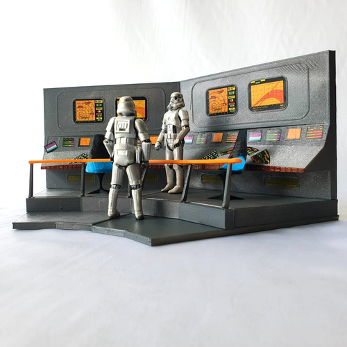 Star Trek Tos Bridge Diorama for 4.5 in Figure Diorama - Picture 4 of 7
