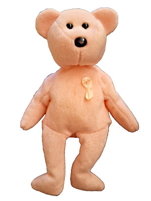 Ty Beanie Bär, rosa, Brustkrebsbewusster Bär, 22 cm, Rentner.