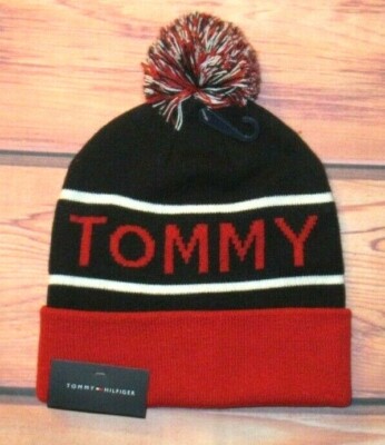 MENS TOMMY HILFIGER POM POM BEANIE HAT 