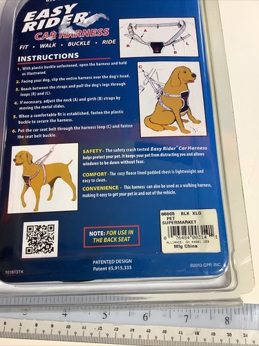 Coastal Easy Rider Car Dog Harness new in package - Picture 6 of 7