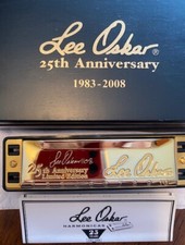 HARMONICA RARE-Lee Oskar Engraved SIGNATURE 08-25th Anniversary Signed GOLD