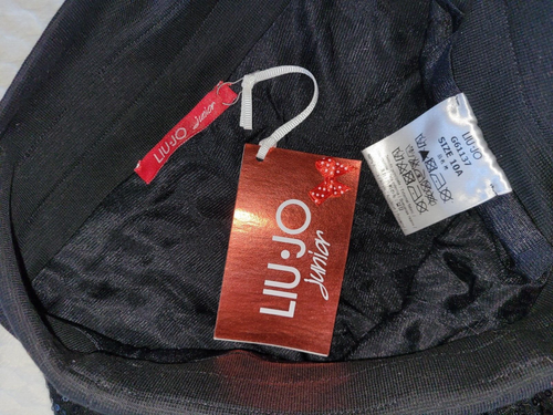 NWT LIU JO Italian BlackSequinDressSweatpantsHolidayNYEChristmasParty Pants Sz10 - Picture 15 of 19