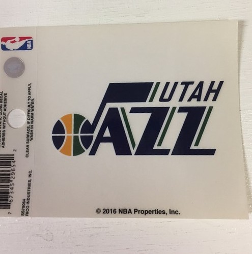 Utah Jazz Logo Static Cling Sticker NEW!! Window or Car! NBA - Picture 2 of 2