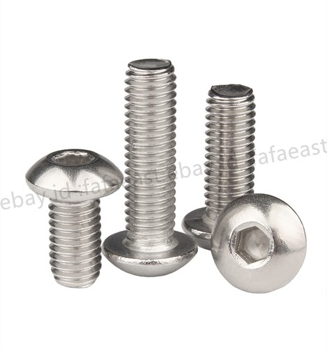 M2 M2.5 M3 M4 M5 316 Stainless Steel Allen Hex Socket Button Head Screw Bolt - Picture 8 of 12