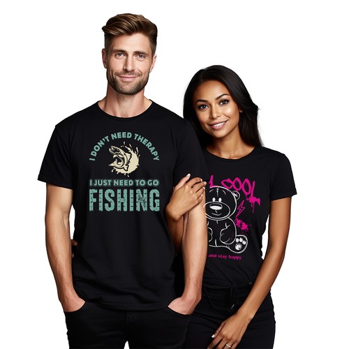 "I don't need therapy, just fishing!" Funny T-shirt for Anglers. Unisex design, - Picture 10 of 46