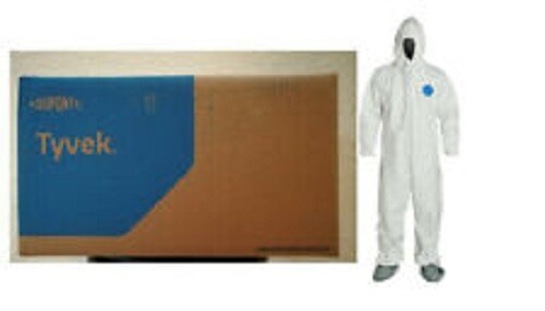 25- Tyvek Protective Coveralls Cleaning Painting Hazmat Spray Suits Hood & Boots - Picture 3 of 9