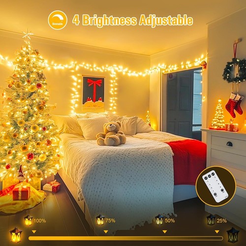 168FT 600 LED Christmas Lights, 8 Modes, Waterproof, Warm White, Indoor/Outdoor - Picture 2 of 9