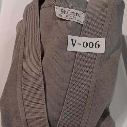 St. Croix VTG Mens Sweater L Gray 100% Zephyr Wool Cardigan Academia Grandpa - Picture 7 of 7