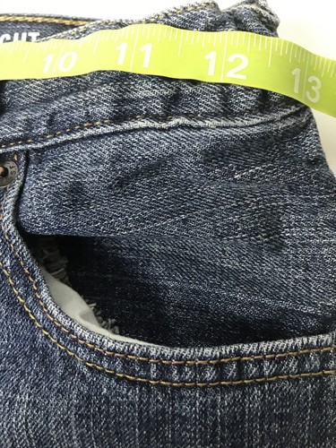 SIGNATURE LEVI STRAUSS Boys Size 12 Reg STRAIGHT Adj-waist Low Waist Blue Jeans - Picture 9 of 12