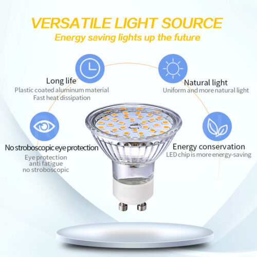 GU10 2835 LED Warm White Spotlight Bulb Ceiling Lighting Spot Tracklight AC 220V - Picture 2 of 6