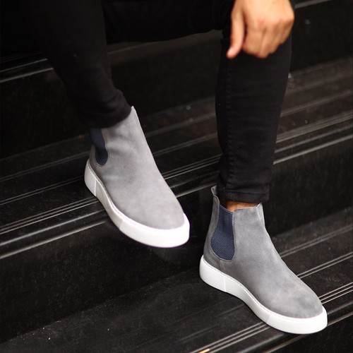%100 Genuine Leather Mens Chelsea Boot - Sport Casual Man Chelsea Boot - Picture 49 of 88