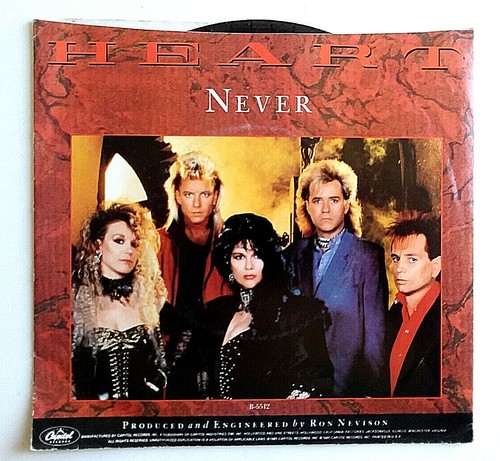HEART - Never (Remix) / Shell Shock - Vinyl 45rpm 1985 Capitol B-5512 PIC SLEEVE - Imagen 2 de 4