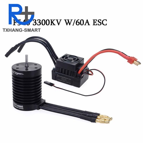 Waterproof 3300KV/4370KV Brushless Motor+60A ESC For 1/10 RC Auto Auto A2TS - Picture 13 of 14