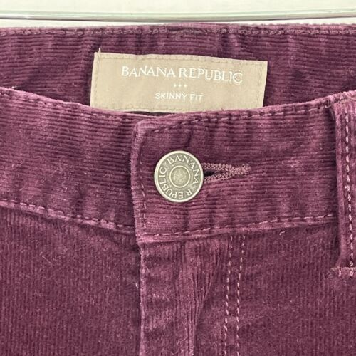 Banana Republic dünne Passform Cordhose lila Pflaume Damen Größe 28/6 - Bild 2 von 11
