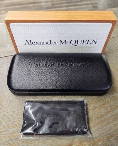 Alexander McQueen men's eyeglasses AM0278o col 001 56-16 140 Gun Metal - Picture 3 of 3