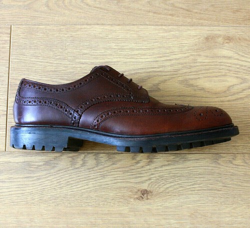 Next Men's Brogue Derby Brown Leather Goodyear Welted Shoes UK 7 EU 41 US 8 - Picture 6 of 12