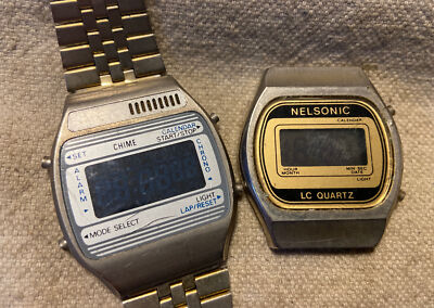 時計 1970s WATCH WRIST NAVIGATION TYPE1 Lot Of 6 Vintage 1970's Men's & Women's LCD Wristwatches