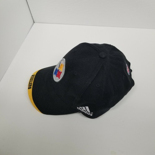 Pittsburgh Steelers NFL Adidas Strapback Adjustable Hat, Black Base - Picture 2 of 6