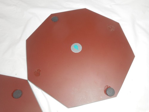 2 PartyLite 6" Beveled Glass Mirrored Candle Coasters Octagon Shape #P0175 - Picture 7 of 7