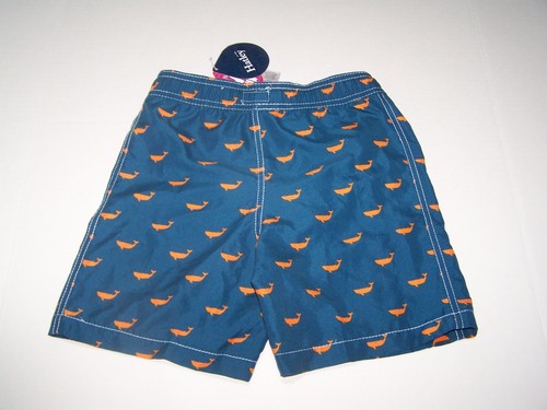 Hatley Boutique Boys Swim Trunks Tiny Whales Multicolor Size 6 NWT - Picture 2 of 2