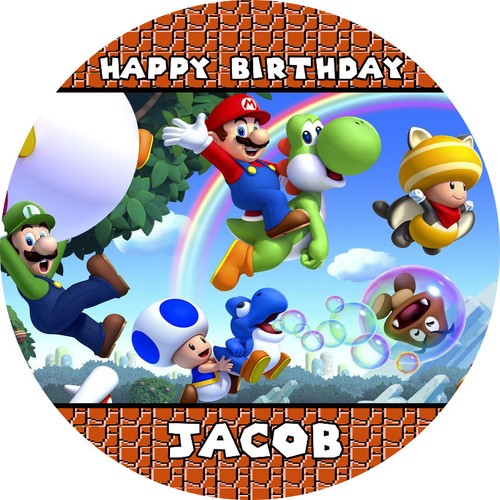 MARIO BROTHERS Edible Cake topper Party image - Picture 7 of 10