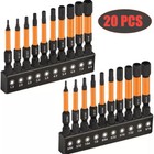 1/4"Hex Head Allen Wrench Drill Bit Set (10pcs Metric & 10pcs SAE) Upgraded