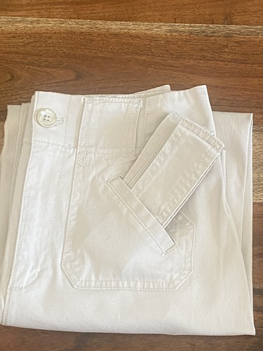 WHBM WEITES BEIN CROP HOSE Gr. 00 beige creme MODERN KARRIERE FREIZEIT hoher Bund - Bild 23 von 23