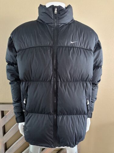 Vintage Y2K Nike Black Down Puffer Jacket Size X-Large | eBay