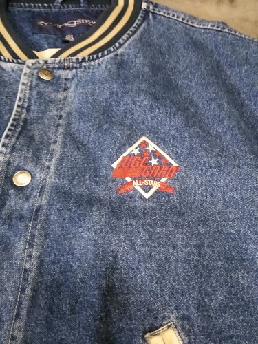 Swingster Denim Jacket Mens XL Lube Guard Embroidery Letter Jacket Style - Picture 6 of 24