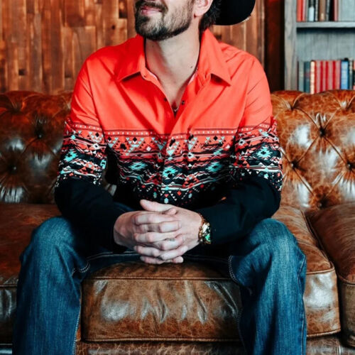 Camicia uomo manica lunga western denim, outdoor casual party, camicie modello HD - Foto 18 di 32