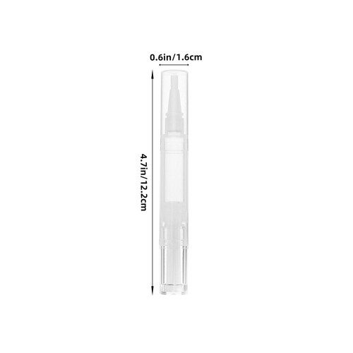 Empty Nail Oil Pens with Brush Tip Refillable Cuticle Oil Pens Transparent - Picture 7 of 12
