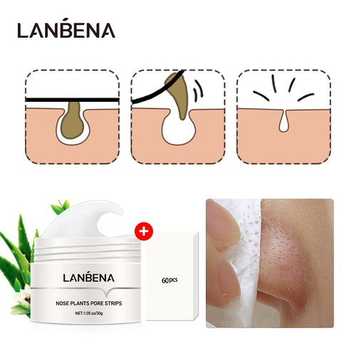LANBENA Mitesser Entferner Nase Mask Poren Streifen Schwarz Mask Peeling - Bild 14 von 23