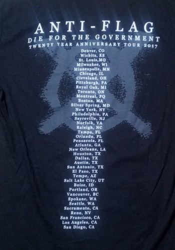 Anti-Flag rot weiß gehirngewaschen 20th Anniversary Konzert T-Shirt Punkrock - Bild 6 von 7