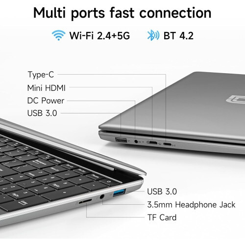 Laptop Jumper EZbook S7Hi 15,6 pulgadas con pantalla FHD IPS Windows 11 para oficina escuela - Imagen 5 de 5