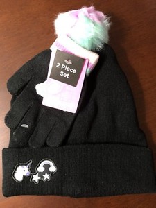 NWT-Unicorn-Beanie-and-Gloves