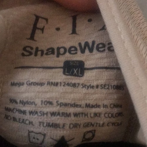 FIX Shapewear Beige Racerback High compression bodysuit size L/XL NWOT - Picture 4 of 6