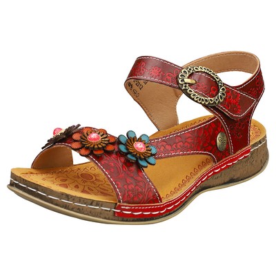 Laura Vita Feclixo Womens Red Multicolour Walking Sandals 5 UK eBay