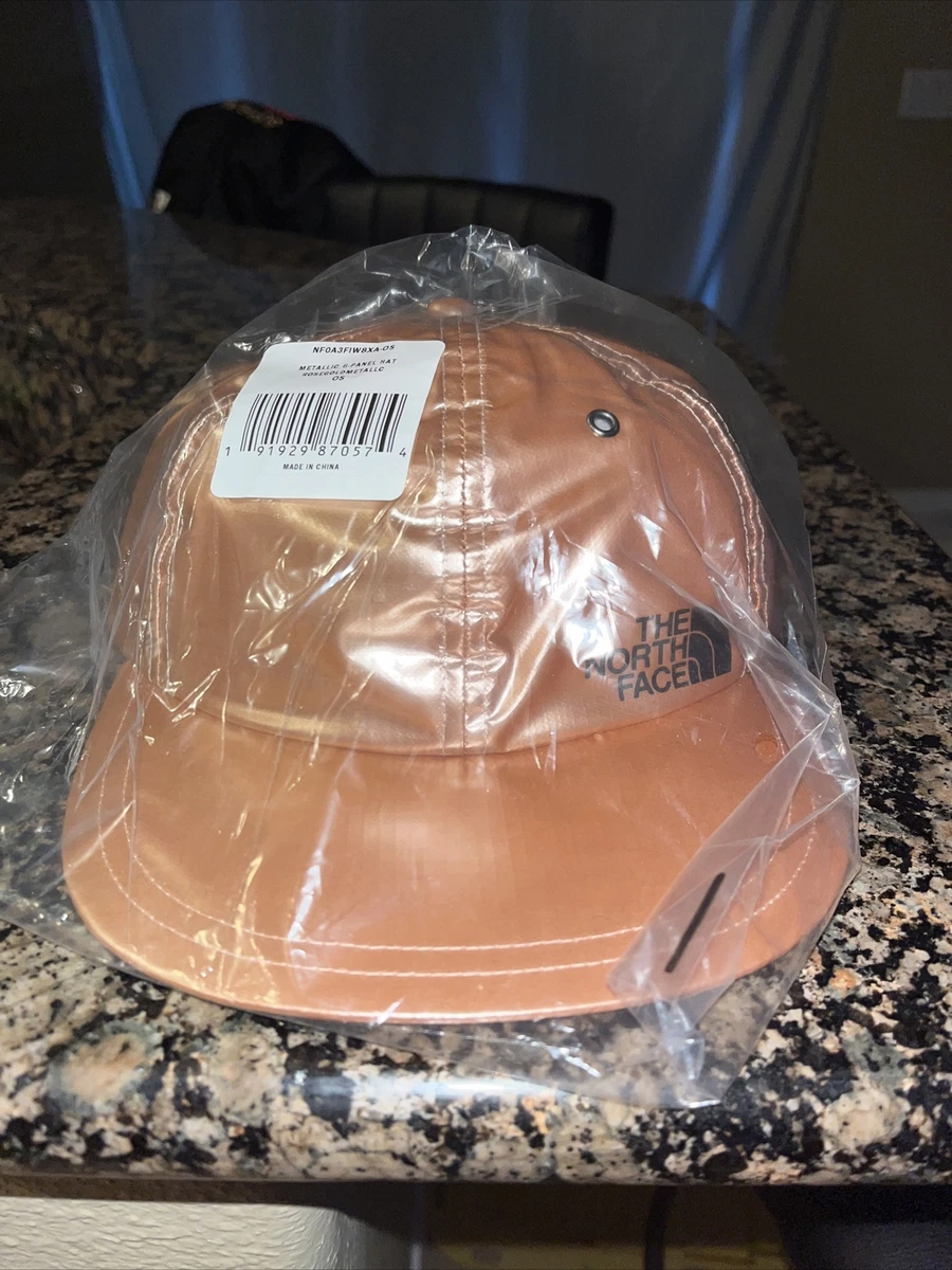 supreme north face metallic 6 panel hat Rosegold