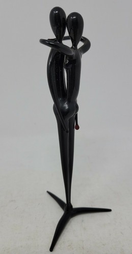 Abstract Metal Figure Decor Couple Statue Lovers Embrace Hug Sensual RARE  - Picture 1 of 7