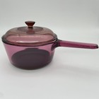 New ListingVintage Visions Pyrex Corning Ware Cranberry 1.5 L Sauce Pan Pot with Lid Nice!