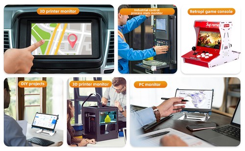 7'' Touch Screen Raspberry Pi HDMI Monitor 1024x600 IPS Portable LCD PC Display - Picture 9 of 10