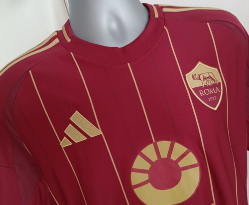 Adidas AS Roma 24/25 Home Soccer Jersey Men's XL Slim Fit Burgandy NEW - Picture 10 of 21