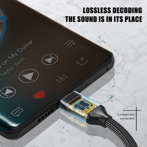 USB-Typ-C-Adapter auf 3,5-mm-AUX-Audio-Kopfhöreranschluss für DES Z1F9 - Zdjęcie 5 z 12