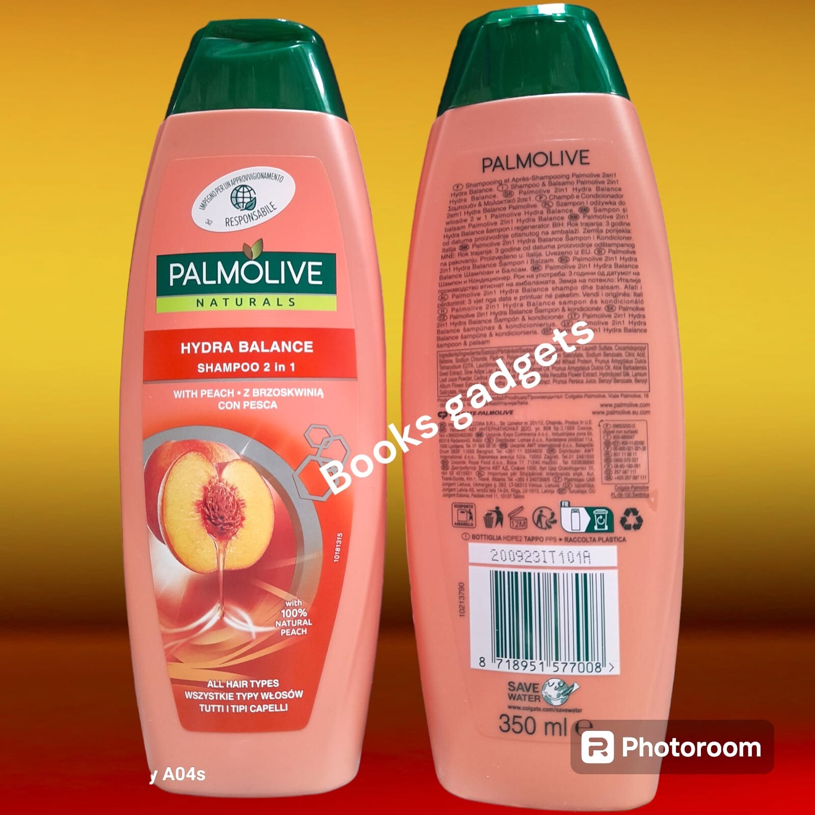7 Flaconi Palmolive Naturals Shampoo Hydra Balance 2in1 con Pesca Tutti Capelli