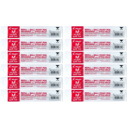 12 x PILOT BegreeN Acroball Ballpoint Refill Black Blue Red 0.7mm 1.0mm BRFV-10 - Picture 7 of 9
