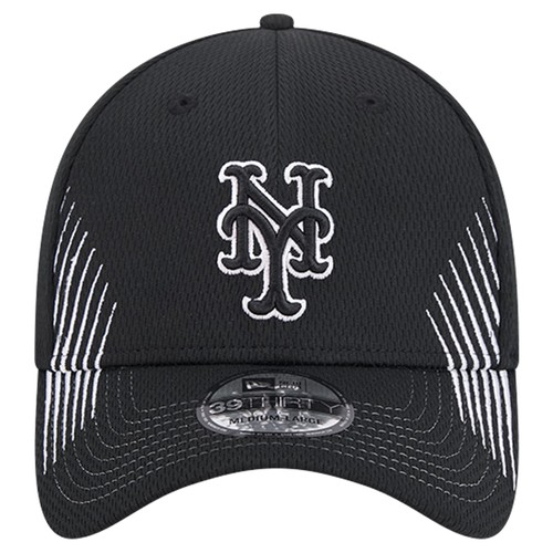 Men's New Era Black New York Mets Active Dash Mark 39THIRTY Flex Hat - 第 2/6 張圖片