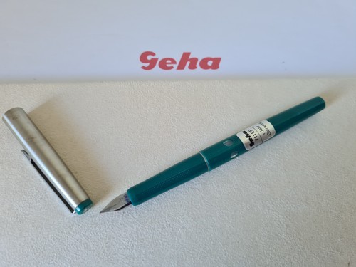 GEHA 711 "EF" Grün Füllhalter Schulfüller Rechtshänder Füller 70er / 80er - Bild 2 von 4