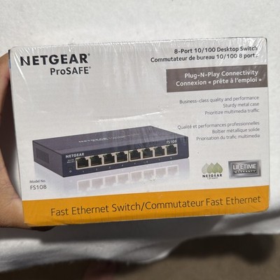 NETGEAR ProSafe FS108 8-Port 10/100Mbps Fast Ethernet Switch