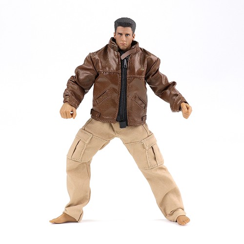 Schwarze Lederjacke Mantel im Maßstab 1:12 für 6" Nota Ant Phicen GW Figur Körper - Bild 11 von 18